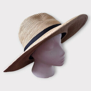 Brixton Woven Straw Joana Hat Womens Size M/L Wide Brim